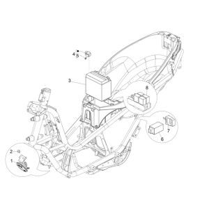 Remote switches - Battery - Horn Piaggio MP3 300 HPE/300 HPE SPORT E5 ABS 2020-2022 (EMEA)
