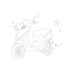 Battery Piaggio Zip 2000 2-stroke AC