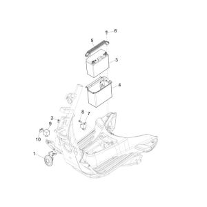 Battery horn Vespa Primavera 25km 4-stroke 2-valve