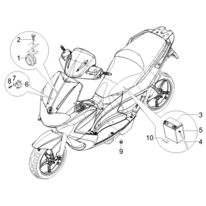 Remote Switches - Battery - Horn Gilera Runner 50 SP 2010-2017
