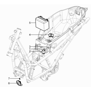 Remote switches - Battery - Horn Piaggio Beverly 125 RST 4T 4V IE E3 2010-2015 (EMEA)
