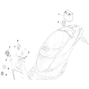 Remote switches - Battery - Claxon Piaggio Liberty 50 4-stroke