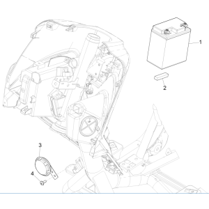 Remote switches - Battery - Horn - Piaggio Medley 150 4T IE ABS E4 2016-2020 (EMEA)