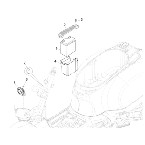 Remote Switches - Battery - Horn Vespa GTS 125 4T E5 ABS 2021 (EMEA)