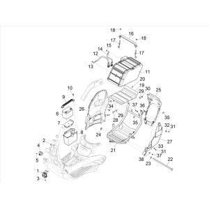 Remote switches - Battery - Claxon Vespa Elettrica 2018-2019