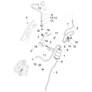 Vespa GTS 125 4T E5 ABS 2021 Anti-Evaporation Plant (EMEA)