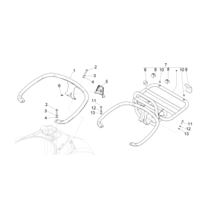 Vespa GTS 125 4T E5 ABS 2021 rear luggage carrier (EMEA)