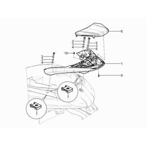 Luggage Carrier Piaggio Beverly 350 E3 Sport Touring 2013-2014