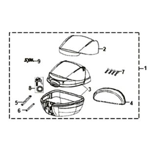 Luggage carrier Sym Symphony ST euro4 (WH-006) white