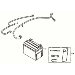 Battery - tool box Sym Jet 14 125I E5 2021-2024
