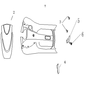 Leg Shield - Front Cover AGM Ape50 white