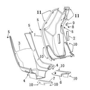 Legshield Generic Cracker red 2009 2-stroke 25