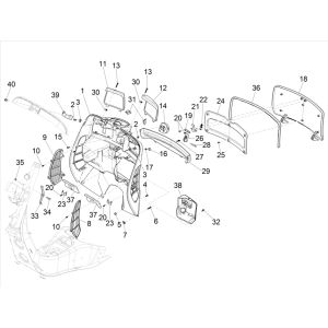 Vespa GTS 300 HPE 4T 4V IE ABS E4 2019 leg shield (EMEA)