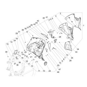 Piaggio Medley 125 4T IE ABS E4 2016-2019 leg shield (EMEA)
