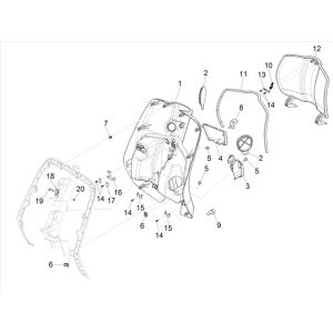 Vespa Primavera 4-stroke 3V leg shield (euro5 injection IGET)