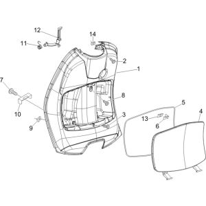Legshield Vespa Lx 25km 4-stroke 2-valve black 98/A