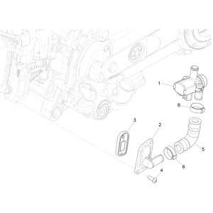 Piaggio Liberty 50 4-stroke secondary air supply housing