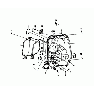 Upholstery Inside Front plate Sym Fiddle III white