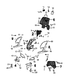 Front Upholstery Peugeot Speedfight 4 4-stroke Black