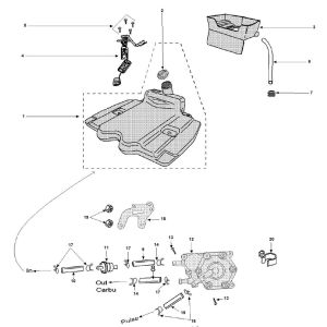 Fuel Tank - Oil Tank 2 Peugeot Vivacity 3 2-Stroke