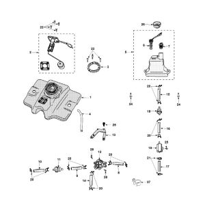 Fuel Tank - Oil Tank Peugeot Speedfight 3 AC 2-Stroke