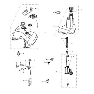 Fuel Tank- Oil Tank Peugeot Vivacity 2 E2 2-Stroke