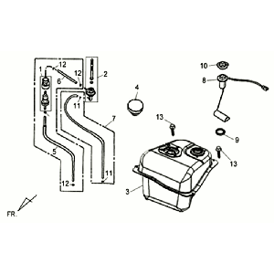 Fuel tank - Fuel float Sym Allo GT (WH006 S882U) white silver