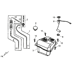 Fuel tank - Fuel float Sym Allo (WH871) champagne