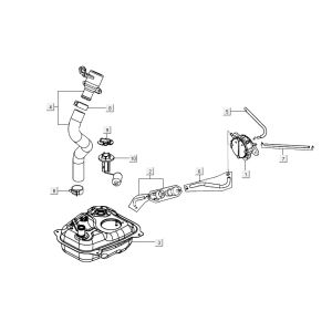 petrol tank AGILITY 16+ 4T 125 Matt Metallic Silver