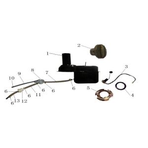 Gas tank AGM GT black