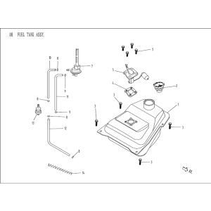 Gas tank AGM Venom green