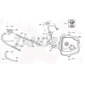 Fuel tank Santini Capri dark blue