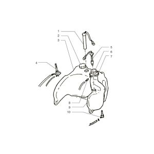 Fuel tank Beta Ark-k AC yellow-silver 2-stroke