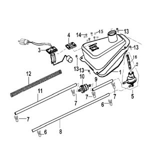 Fuel tank Generic Ideo cream 2007 2-stroke 25