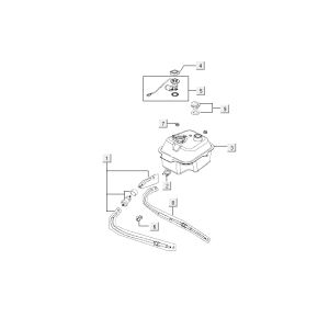 Fuel tank Kymco Agility 10' 4-stroke sporty red