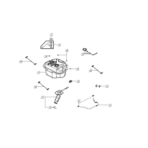 Fuel tank Kymco Agility Delivery 4-stroke euro4 black