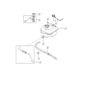 petrol tank Kymco Agility RS 4-stroke white 09