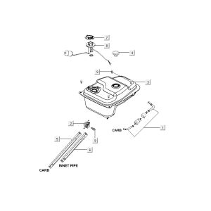 Fuel tank Kymco City 16' 4-stroke dark grey