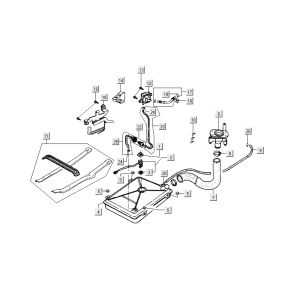 petrol tank Kymco Dink LC 2-stroke silver