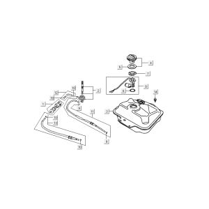 Fuel tank Kymco DJ 2-stroke Black