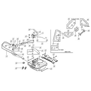 Fuel tank Kymco New Dink 4-stroke deep ocean blue