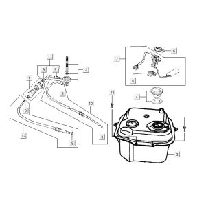 Fuel tank Kymco Yup 2t ac black gloss