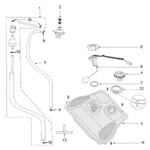 Fuel tank Peugeot Tweet 4-stroke