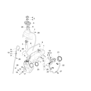 Fuel tank Piaggio Liberty 50 4-stroke (IGET Euro 4)