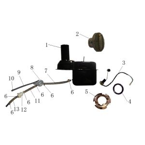 Fuel tank Rover Exclusive black cream