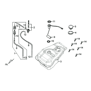 Sym XPRO 50 E4 petrol tank