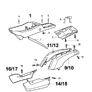Plating Peugeot Fox oil tank red