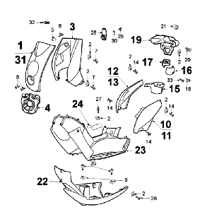 Plating Peugeot Ludix 10 Black