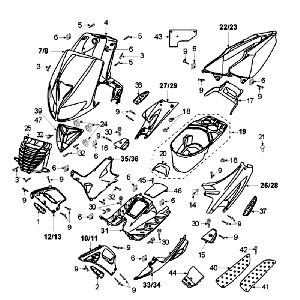 Plating Peugeot Speedfight 2 LC silver
