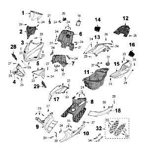 Plating Peugeot Speedfight 3 4-stroke Grey